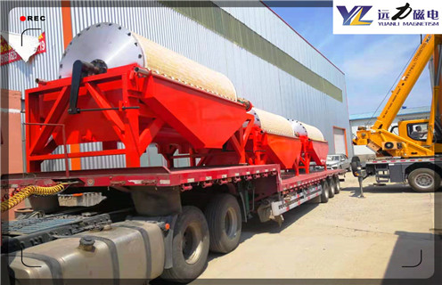 永磁筒式磁選機(jī)，廣西CTS-1024永磁筒式磁選機(jī)磁場(chǎng)分布_磁鐵如何分布_廣西CTS-1024永磁筒式磁選機(jī)磁場(chǎng)分布不吸鐵如何處理